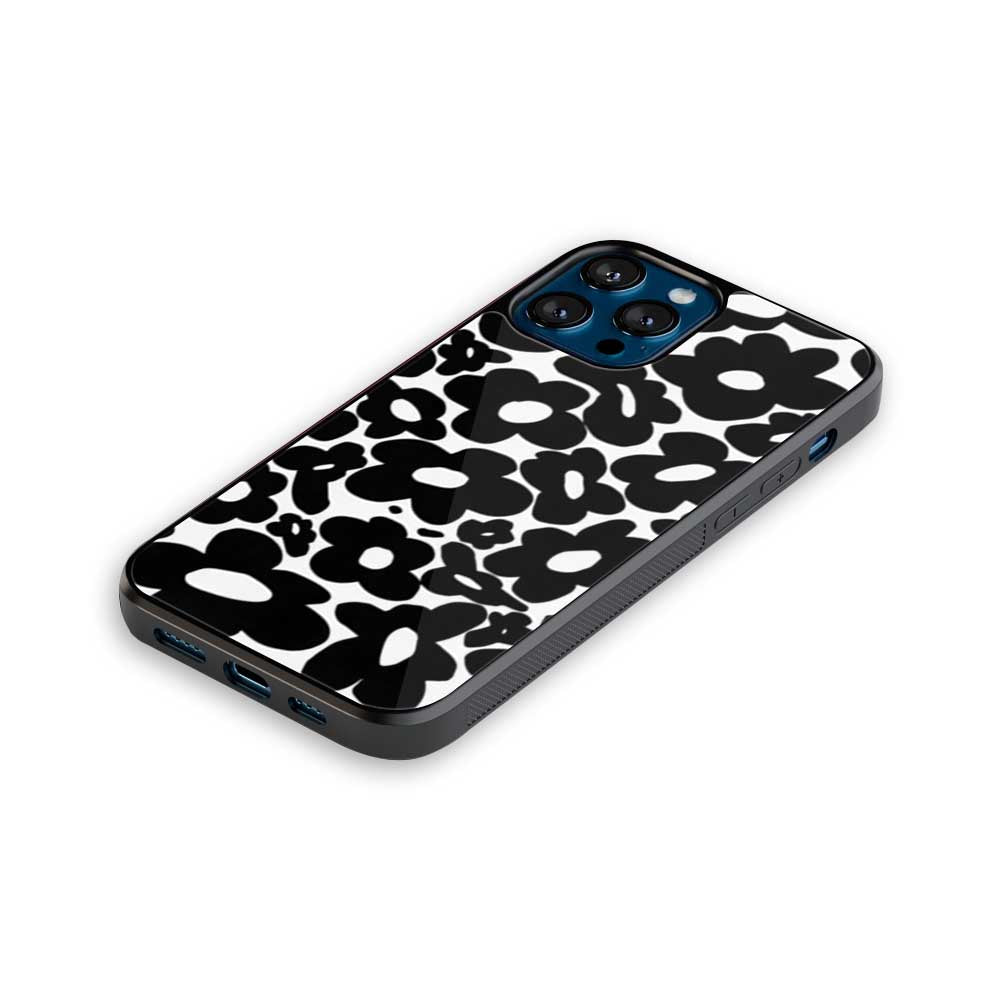 Black Flowers | Glass Case