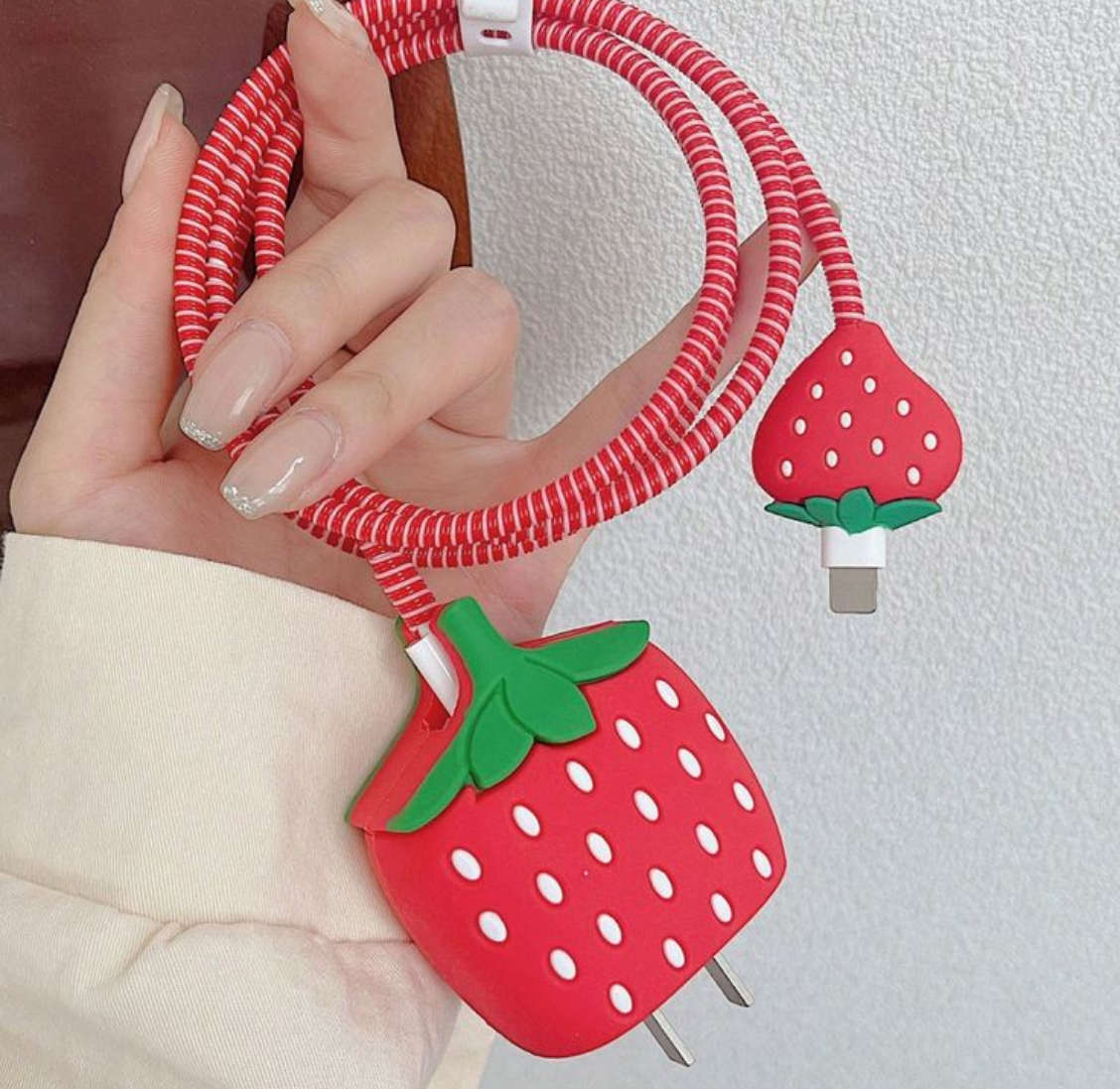 'Strawberry' Iphone Charger Cover