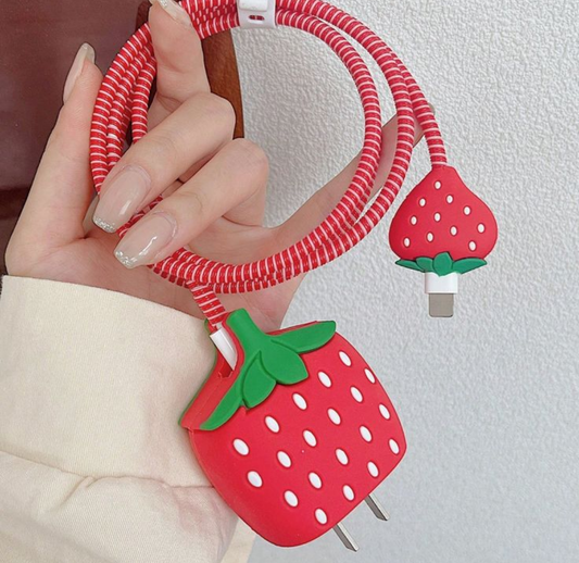 'Strawberry' Iphone Charger Cover