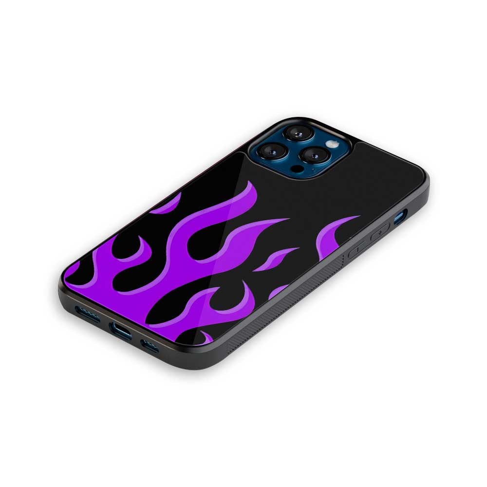 Purple Flames | Glass Case