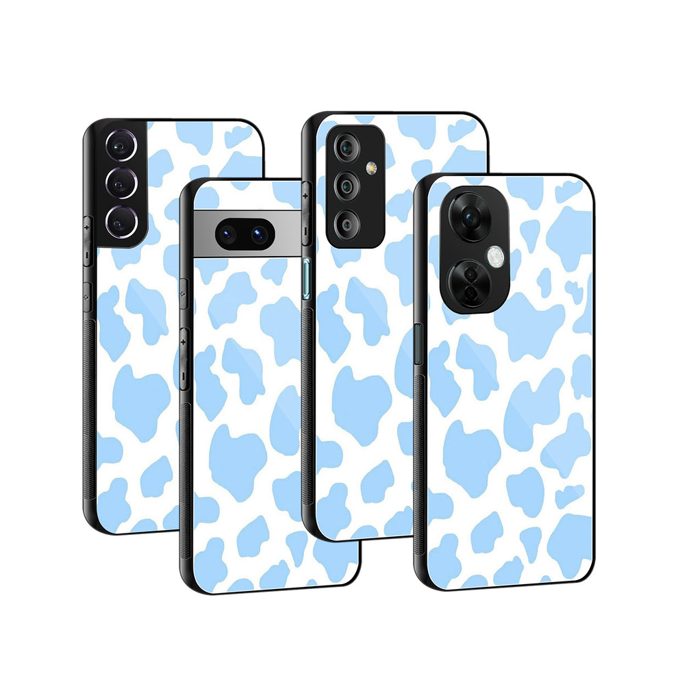 Blue Cow Print | Glass Case