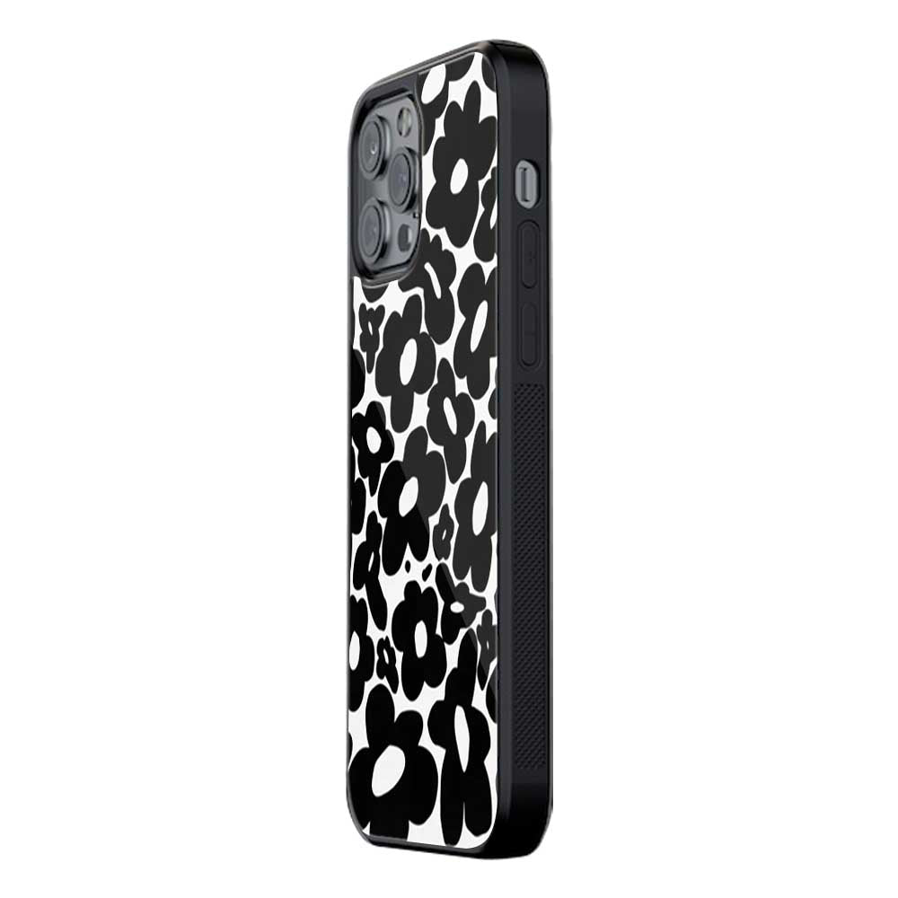 Black Flowers | Glass Case