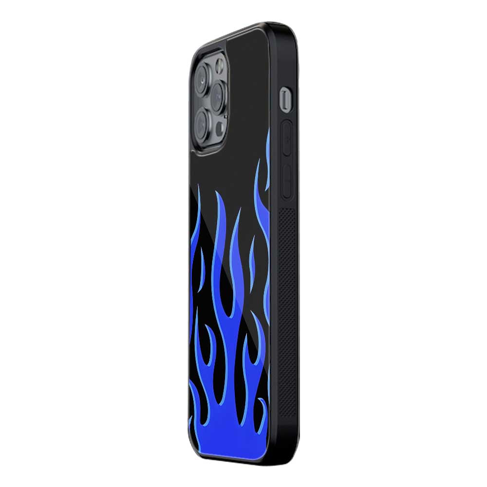Blue Flames | Glass Case
