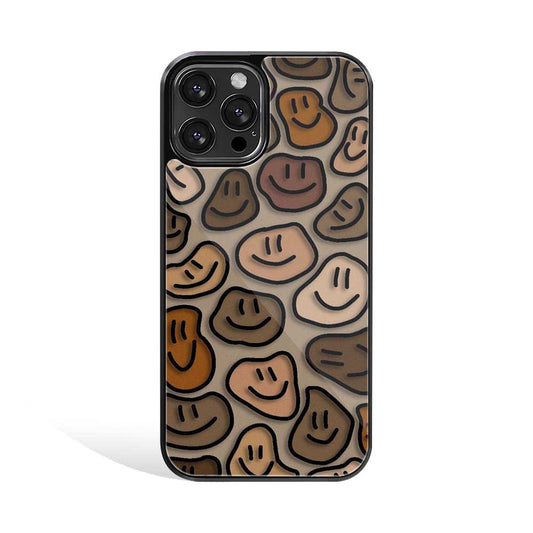 Brown Smiley | Glass Case