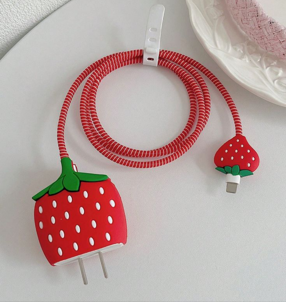'Strawberry' Iphone Charger Cover