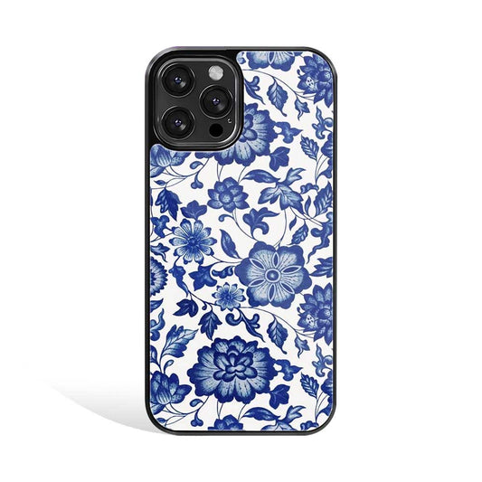 Navy Blue Desi Print | Glass Case