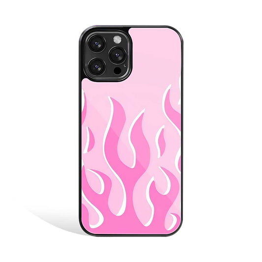 Pink Flames | Glass Case