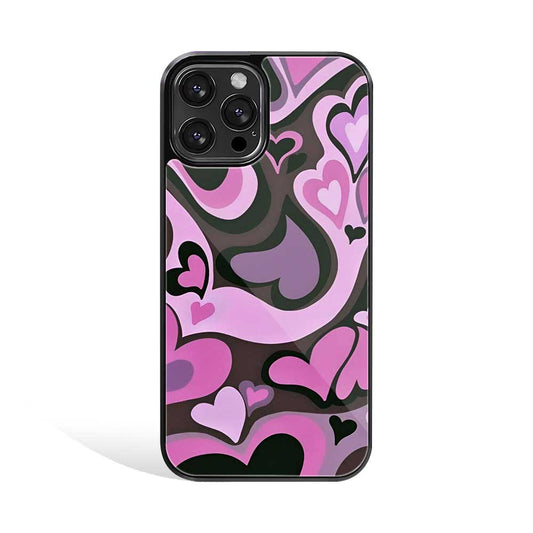 Pink Hearts | Glass Case