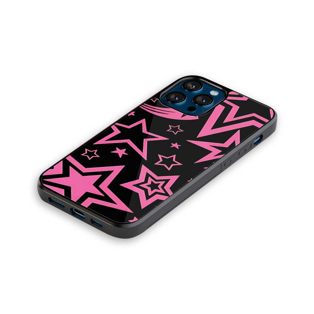 Pink Spiked Stars | Glass Case