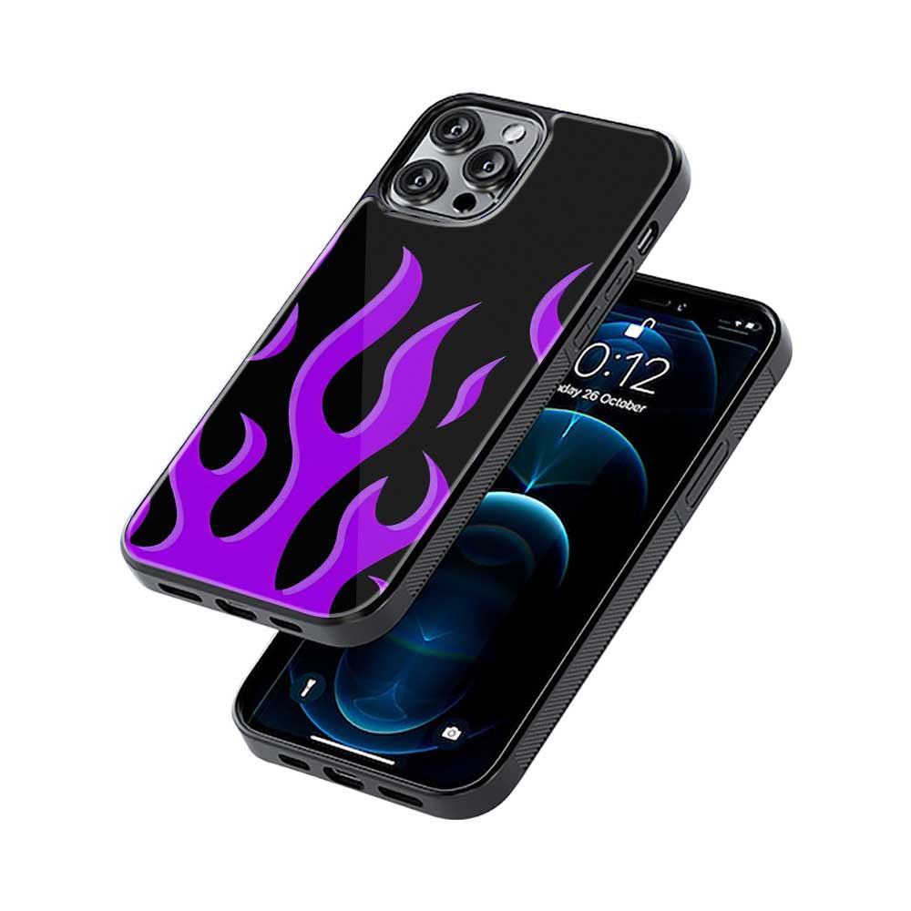 Purple Flames | Glass Case