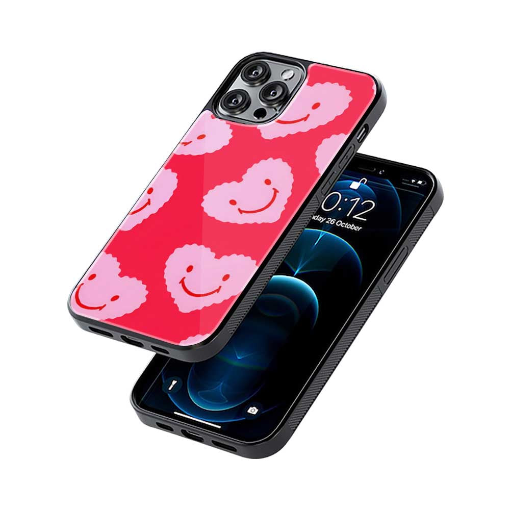 Smiley Hearts | Glass Case