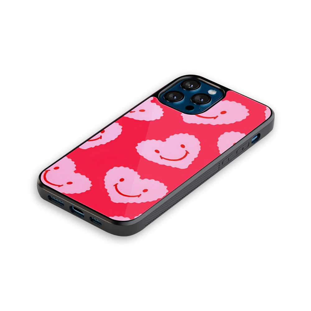 Smiley Hearts | Glass Case