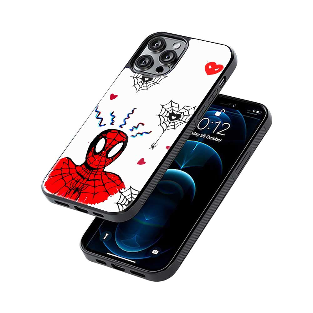 Spiderman Black Print | Glass Case