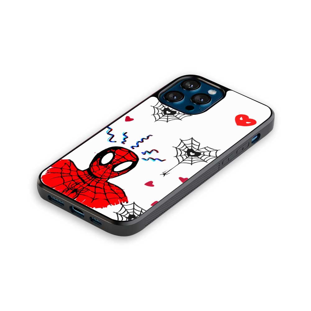 Spiderman Black Print | Glass Case