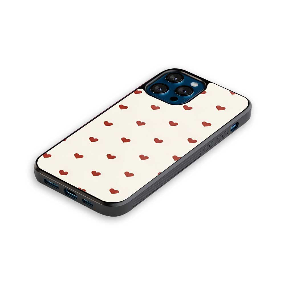 Tiny Red Hearts | Glass Case