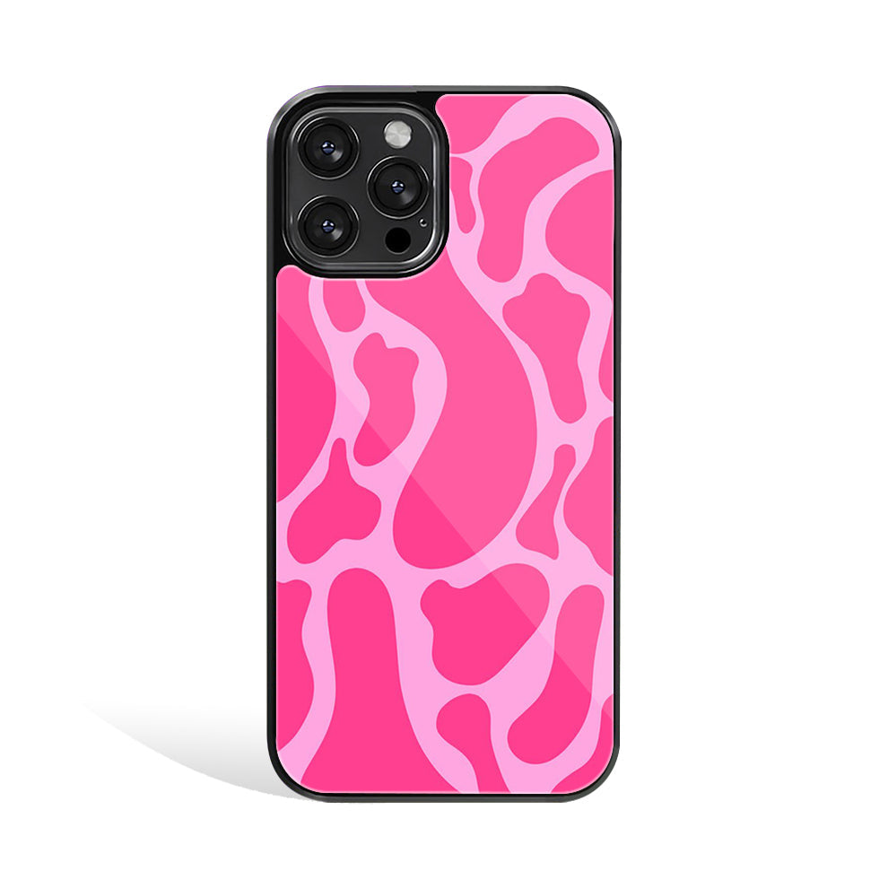 Pink Cow Print | Glass Case