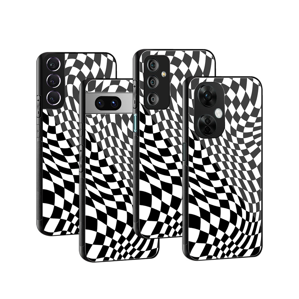 Checkers Print | Glass Case