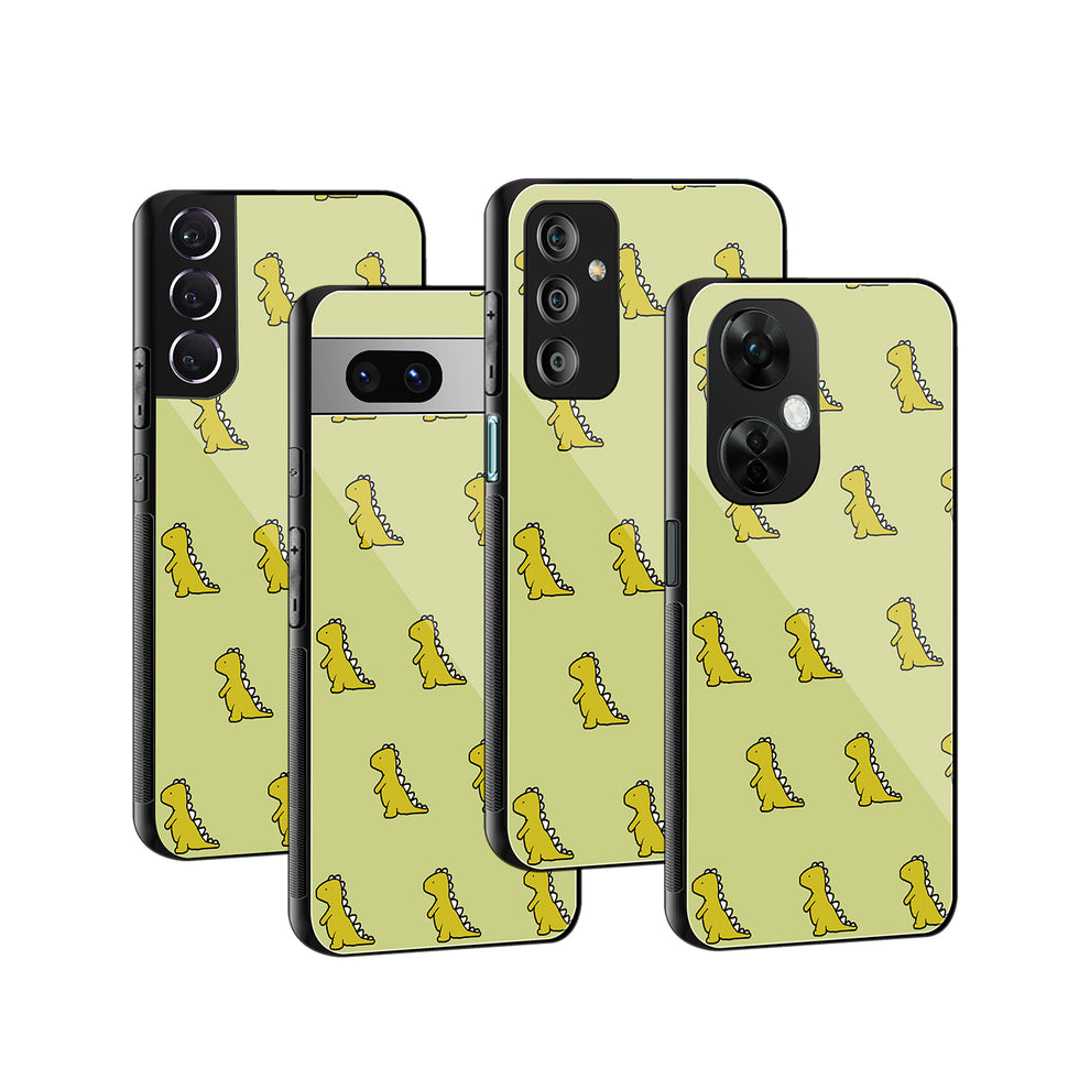 Yellow Dino | Glass Case