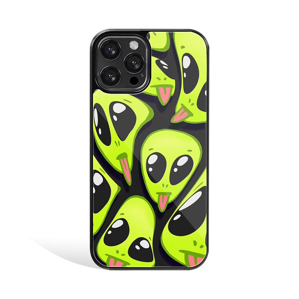 Yellow Aliens | Glass Case