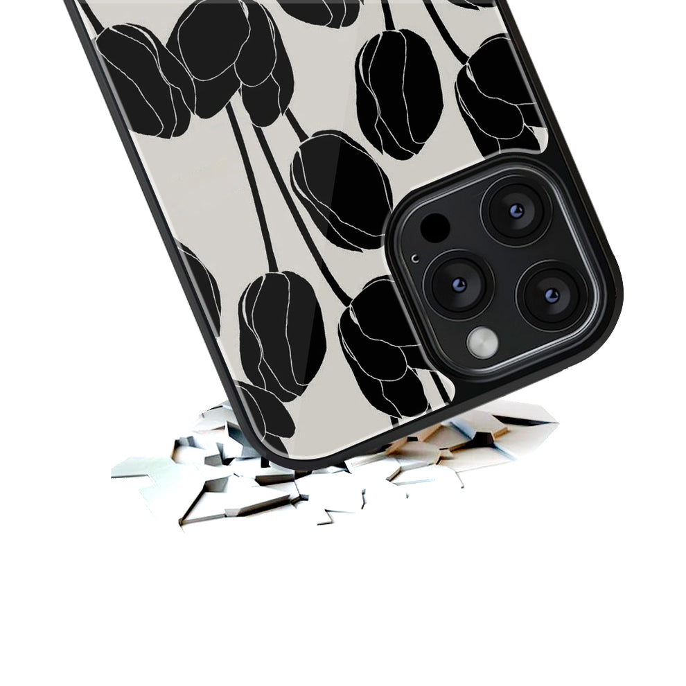 Black Petals | Glass Case