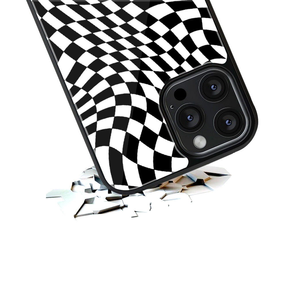 Checkers Print | Glass Case