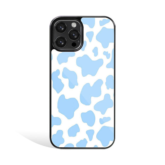 Blue Cow Print | Glass Case