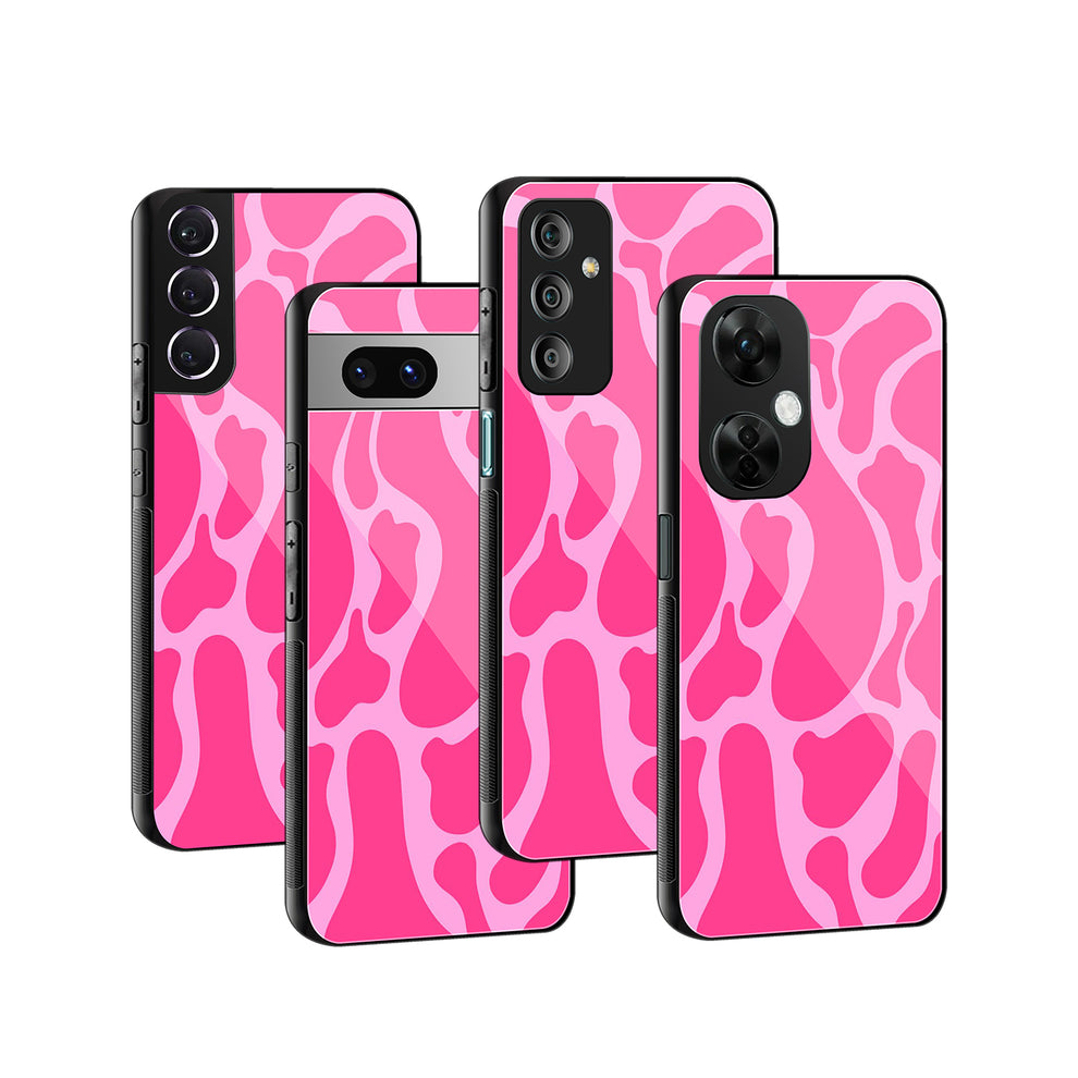 Pink Cow Print | Glass Case