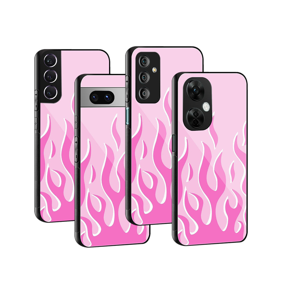 Pink Flames | Glass Case