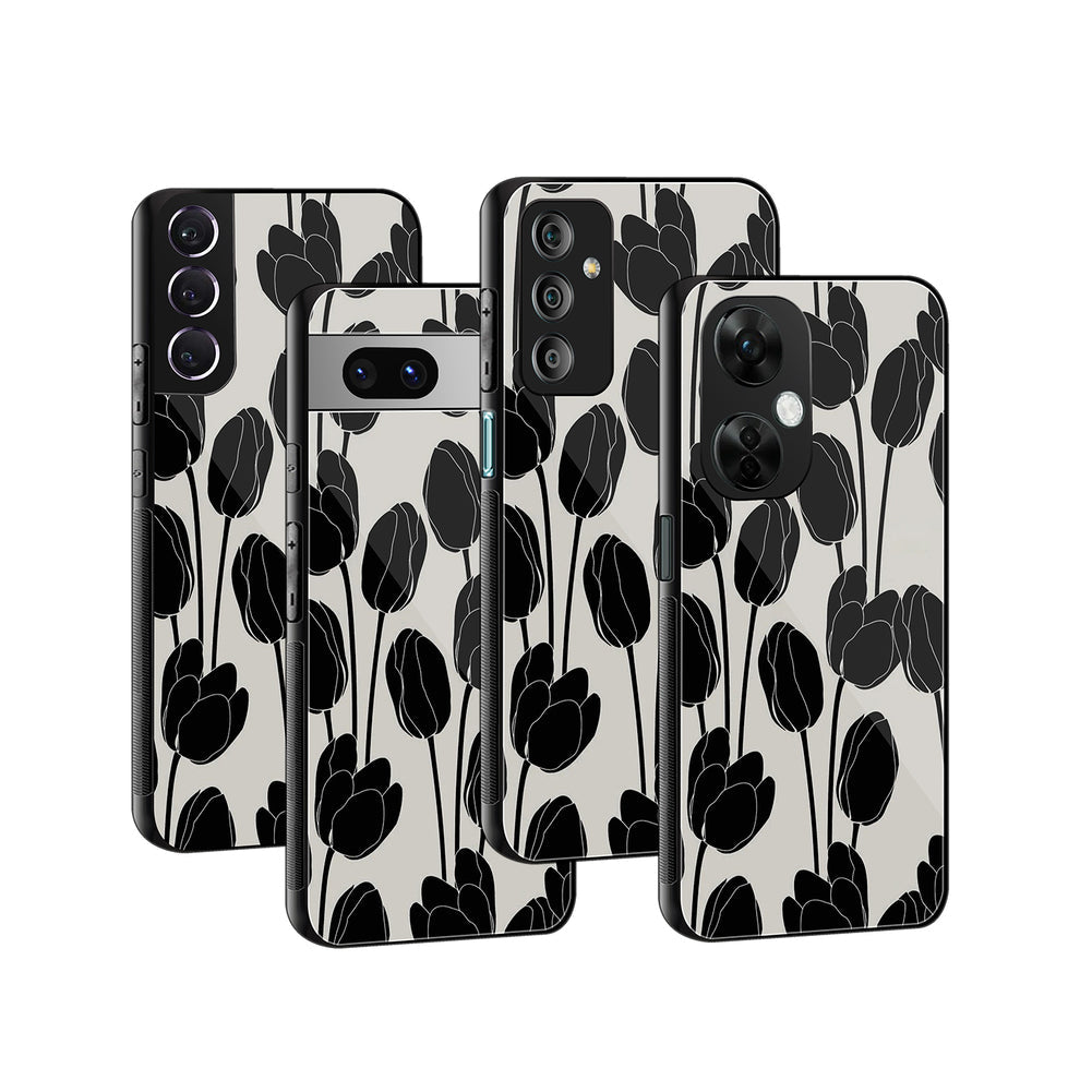 Black Petals | Glass Case