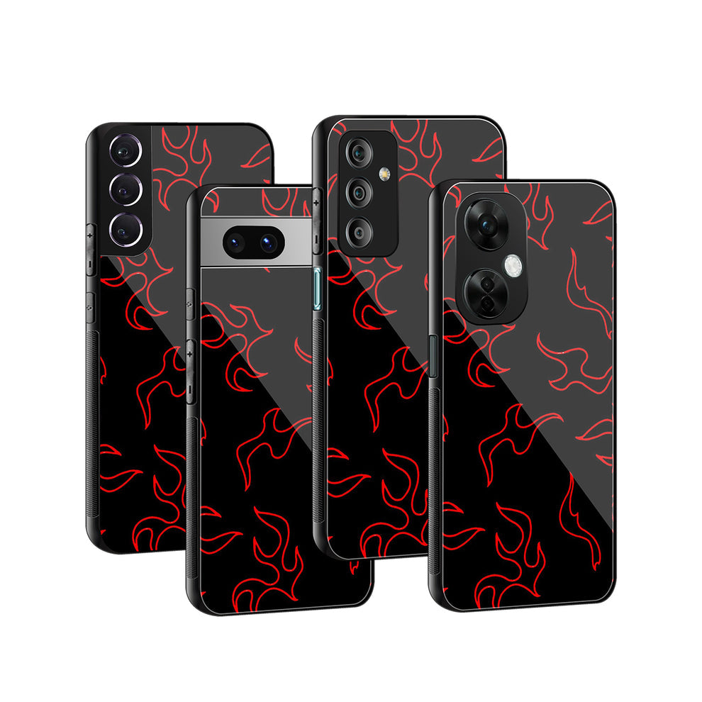 Red and Black Fumes | Glass Case