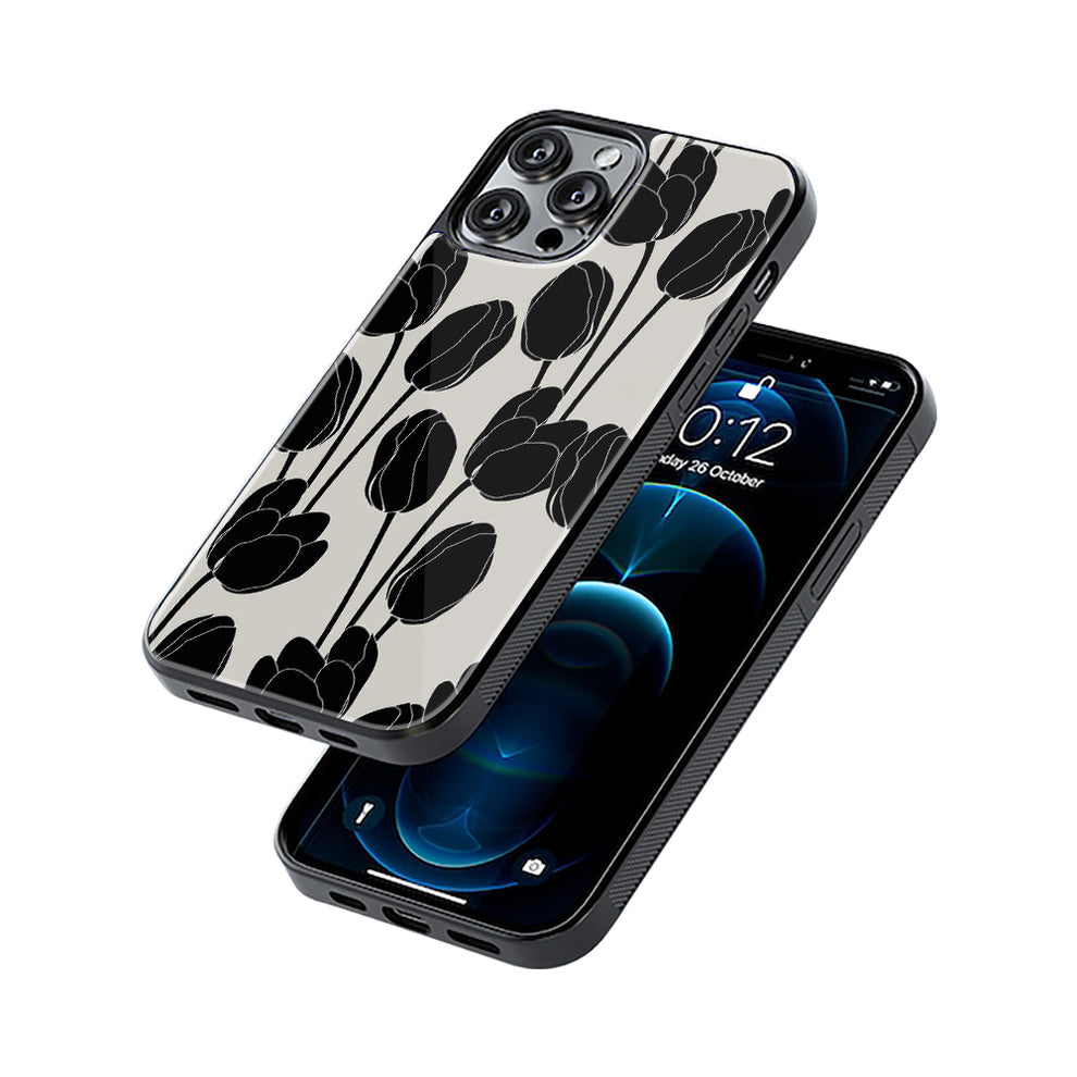 Black Petals | Glass Case